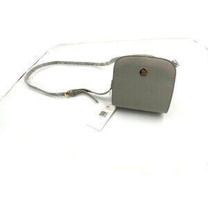 Jessica Moore Grey Pebbled faux Leather Small Crossbody Purse Bag